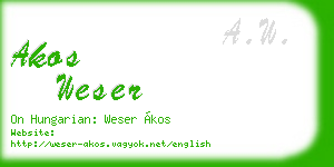 akos weser business card